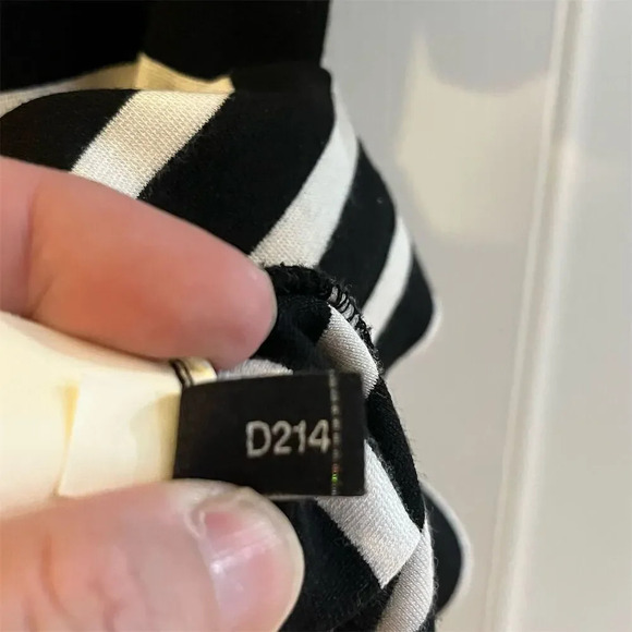 Kate Spade XS Black Striped Knit Dress 3/4 Sleeve Knee Length Casual - Picture 6 of 7